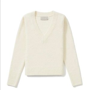 Everlane teddy wool v-neck sweater